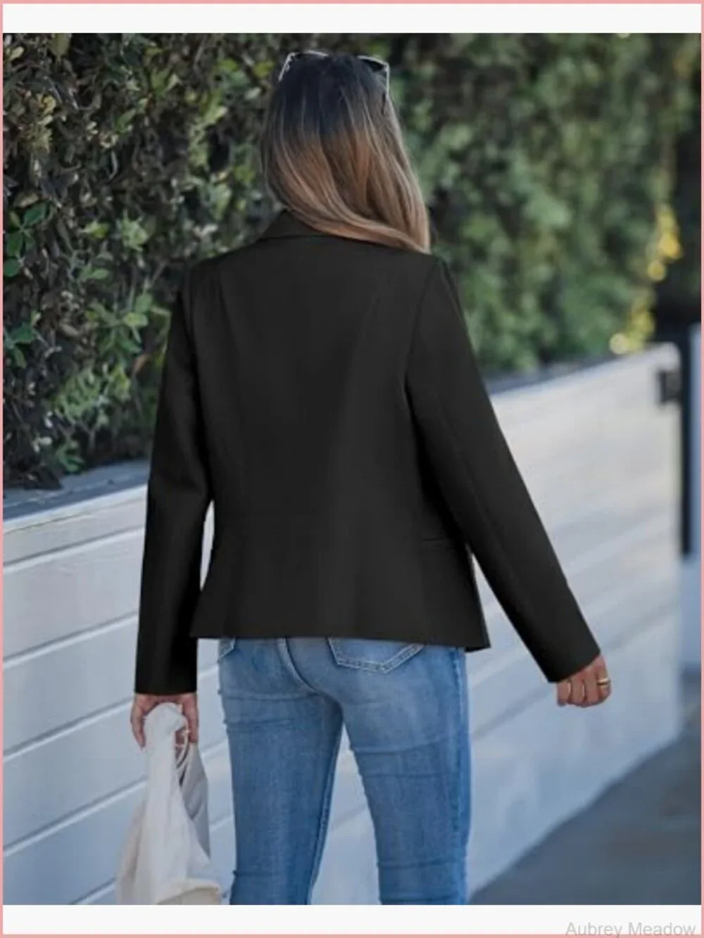 Professional Blazer with Pockets Structured Suit Jacket